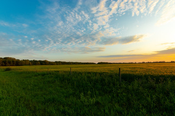 Sunset in the Saskatchewan prairies