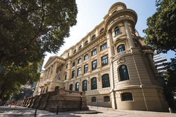 Fototapeta premium National Library Building in Downtown Rio de Janeiro, Brazil