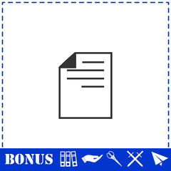Document icon flat