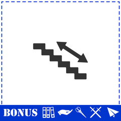 Escalator icon flat