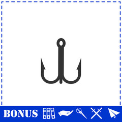 Fishhook icon icon flat