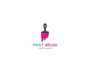 Fototapeta premium Paint Logo Template vector icon illustration design