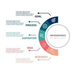 Vector Infographic label design template with icons and 5 options or steps. Can be used for process diagram, presentations, workflow layout, banner, flow chart, info