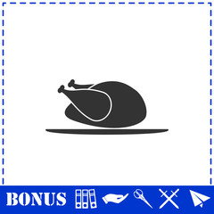 Chicken icon flat