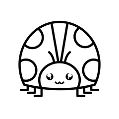 cute ladybug insect kawaii character