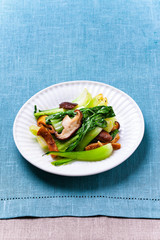 椎茸と青梗菜のオイスターソース炒め