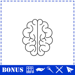 Brain icon flat