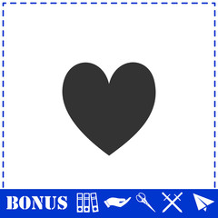 Heart icon flat