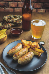 Meal for the Munich Oktoberfest with sausages
