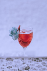 cocktail on the snow