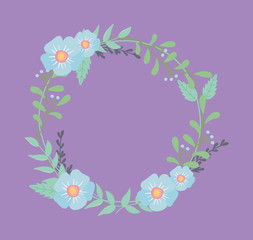 flowers and leafs crown decorative