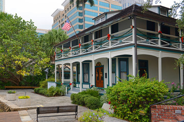 Stranahan House in Fort Lauderdale downtown, Florida, USA. This building is a National Register of Historic Places since 1973.