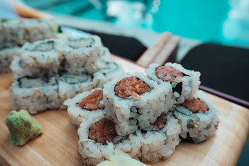 High quality sushi pool side 