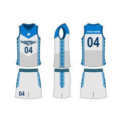 Basketball jersey set template collection.