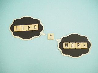 ライフワークバランス単語、クエスチョンマーク