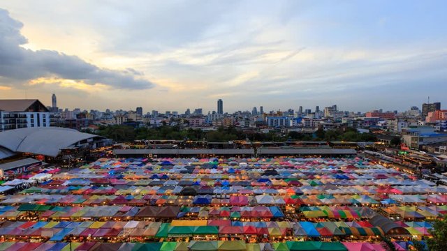 Train Night Market Ratchada, Bangkok, Thailand