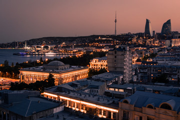 Fototapeta na wymiar panoramic view of Baku