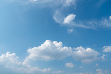 Blue Sky and White Cloud Sky Landscape..