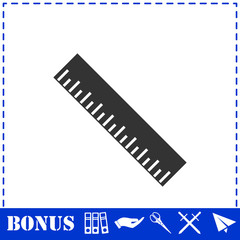 Ruler icon flat