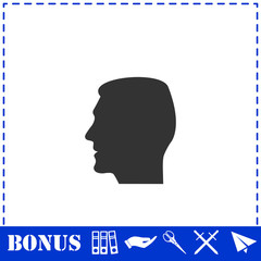 Head icon flat