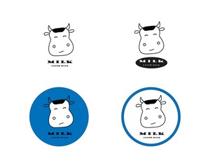 milk logo vector template