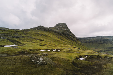 Fototapeta na wymiar Moody Landscape Faroe Islands