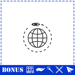 Go to Space icon flat