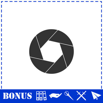 Diaphragm icon flat