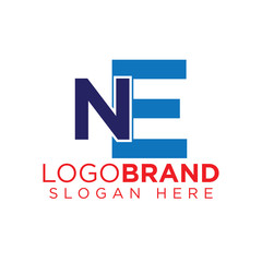 nE Initial letter logo template
