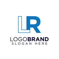 LR initial letter logo template