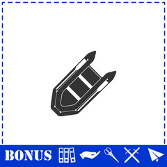 Powerboat icon flat