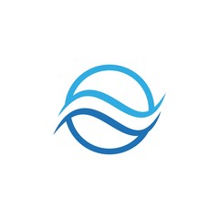 Naklejka premium Water Wave symbol and icon