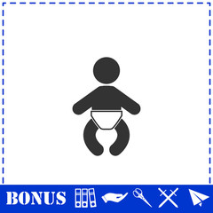Baby icon flat