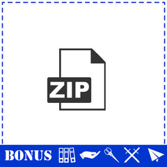 ZIP file icon flat