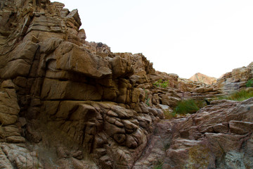 mountains and rock formations in the sinai desert 