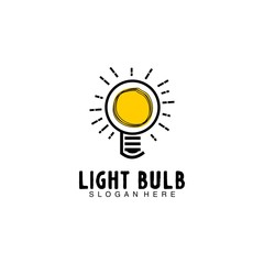 light bulb abstract vector logo design