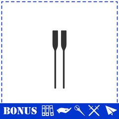Paddle icon flat