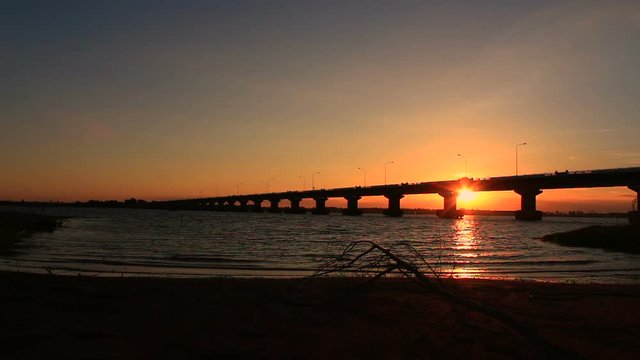 Thep sada bridge thailand sunset