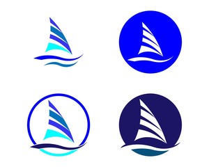 cruise ship Logo Template vector icon design