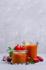 Homemade canned red sauce