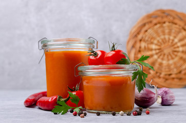 Homemade canned red sauce