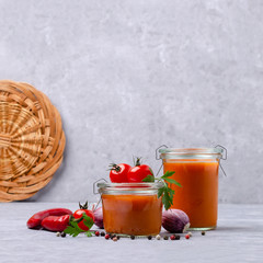 Homemade canned red sauce