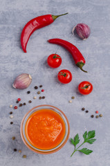 Homemade canned red sauce