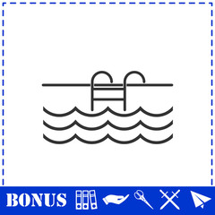 Pool icon flat