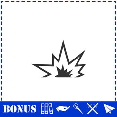 Explosion icon flat