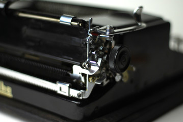 close up of an old typewriter 