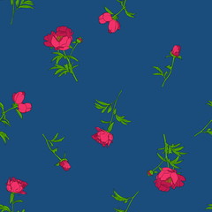 Obraz na płótnie Canvas vector seamless pattern with flowers