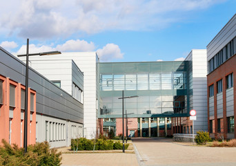 KRAKOW,POLAND - MARCH 05, 2019: The Jagiellonian University.  Modern campus buildings