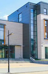 KRAKOW,POLAND - MARCH 05, 2019: The Jagiellonian University.  Modern campus buildings