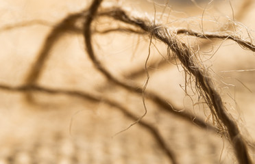 Macro linen rope and texture